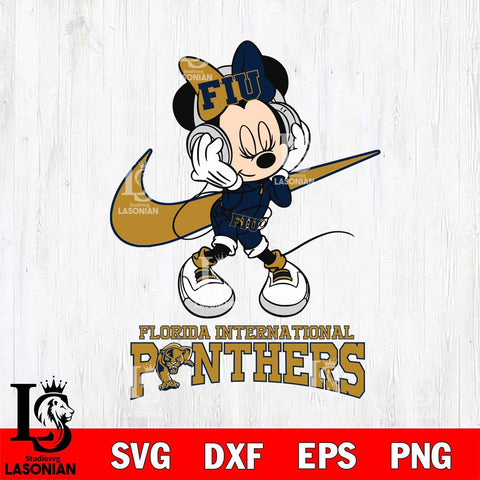 Florida International Panthers Minnie Mouse Dancing NIKE, Svg Eps Dxf Png File, Digital Download