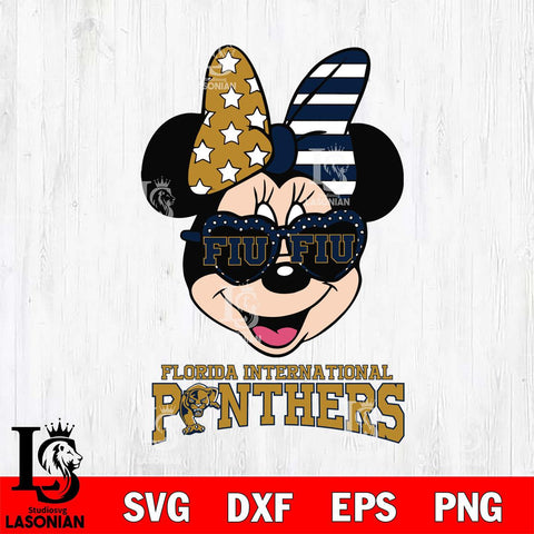 Florida International Panthers Minnie Mouse Love 2, Svg Eps Dxf Png File, Digital Download