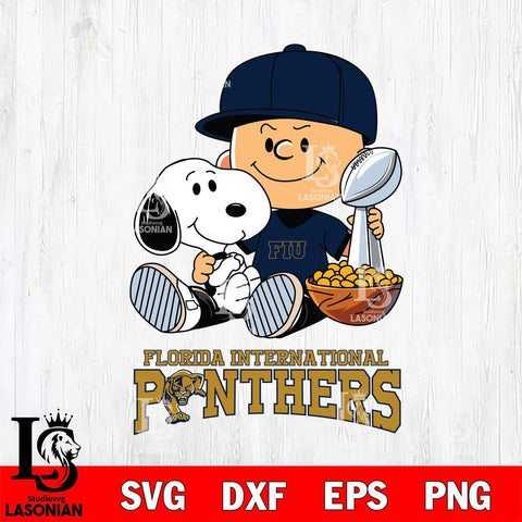 Florida International Panthers Peanuts Snoopy Champion football SVG DXF EPS PNG FILE,Snoopy File Cut, NCAA Digital Download,Instant Download,Christmas Silhouette