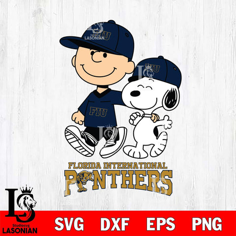 Florida International Panthers Peanuts Snoopy Friends SVG DXF EPS PNG FILE,Snoopy File Cut, NCAA Digital Download,Instant Download,Christmas Silhouette