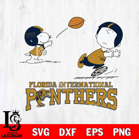Florida International Panthers Peanuts play football SVG DXF EPS PNG FILE,Snoopy File Cut, NCAA Digital Download,Instant Download,Christmas Silhouette