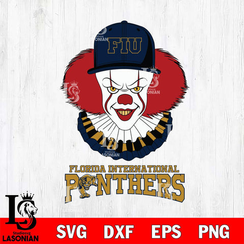 Florida International Panthers Pennywise Horror Sport 4 Svg Eps Dxf Png File, Digital Download