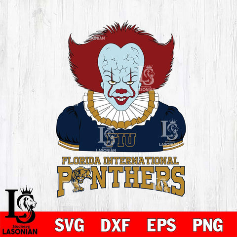 Florida International Panthers Pennywise Horror Sport 5 Svg Eps Dxf Png File, Digital Download