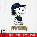 Florida International Panthers Snoopy Football sport SVG DXF EPS PNG FILE,Snoopy File Cut, NCAA Digital Download,Instant Download,Christmas Silhouette