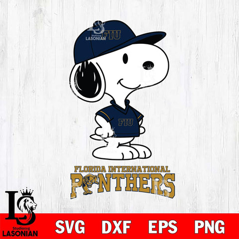 Florida International Panthers Snoopy Football sport SVG DXF EPS PNG FILE,Snoopy File Cut, NCAA Digital Download,Instant Download,Christmas Silhouette