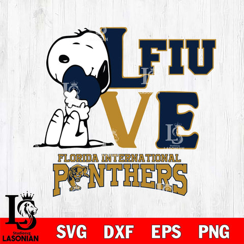 Florida International Panthers Snoopy Sport 10 Svg Eps Dxf Png File, Digital Download
