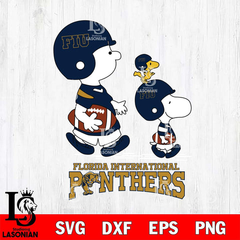 Florida International Panthers Snoopy Sport Svg Eps Dxf Png File, Digital Download