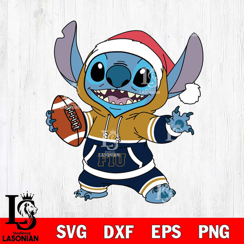 Florida International Panthers Stitch Football Christmas File Cut, NCAA SVG DXF EPS PNG FILE, Digital Download , Criucut , Silhouette