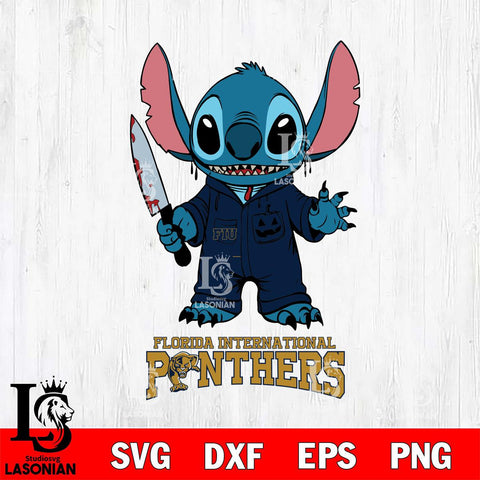 Florida International Panthers Stitch Horror 2 Svg Eps Dxf Png File, NCAA svg, Digital Download, Instant Download