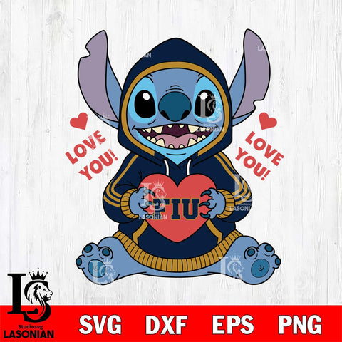 Florida International Panthers Stitch Love You File Cut, NCAA SVG DXF EPS PNG FILE, Digital Download , Criucut , Silhouette
