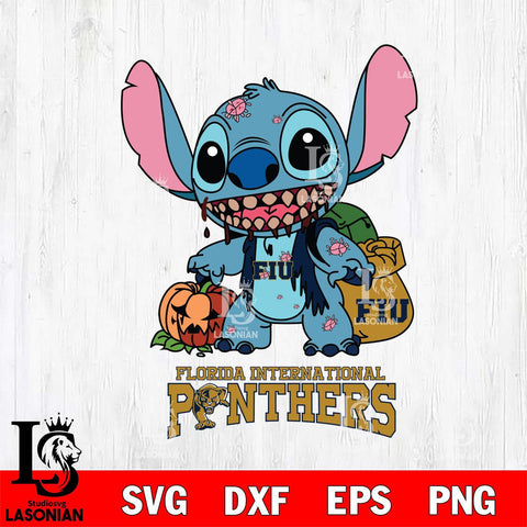 Florida International Panthers Stitch Zombie Svg Eps Dxf Png File, NCAA svg, Digital Download, Instant Download