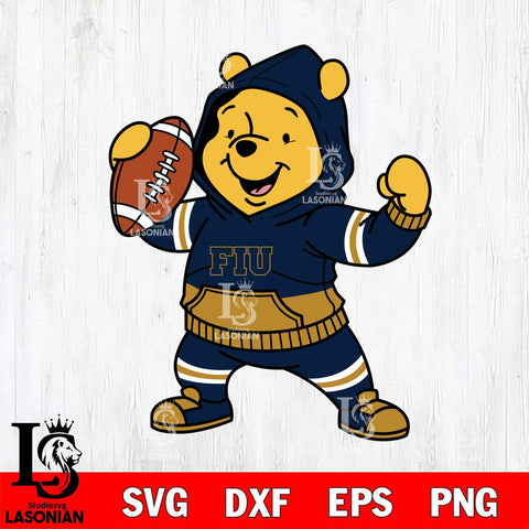 Florida International Panthers Winnie The Pooh Disney Football Christmas File Cut, NCAA SVG DXF EPS PNG FILE, Digital Download , Criucut , Silhouette