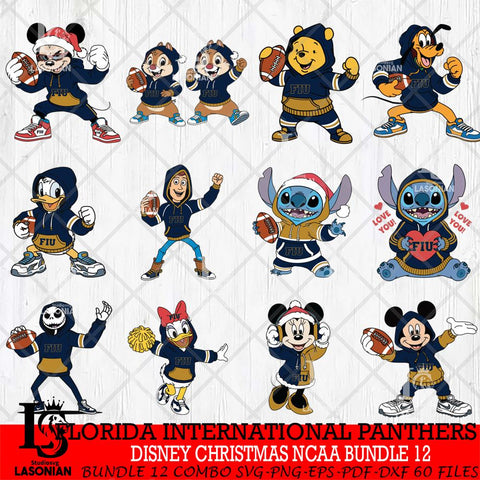 Florida International Panthers  Disney christmas NCAA Bundle File Cut, Bundle NCAA SVG DXF EPS PNG FILE, Digital Download , Criucut , Silhouette