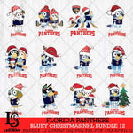 Florida Panthers Bluey Christmas NHL Bundle 12 Cricut , Christmas Svg , Bluey svg , Digital Download, dxf eps png pdf file