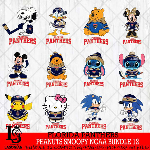 Florida Panthers Disney Hockey NHL Bundle 12 SVG DXF EPS PNG FILE,NHL Bundle File Cut,Disney Digital Download,Instant Download, Silhouette