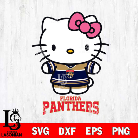 Florida Panthers Hello Kitty NHL Hockey SVG DXF EPS PNG FILE,NHL File Cut,Disney Digital Download,Instant Download, Silhouette
