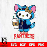 Florida Panthers Hello Kitty Stitch Svg Eps Dxf Png File, NHL svg, Digital Download, Instant Download