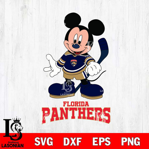 Florida Panthers Mickey NHL Hockey SVG DXF EPS PNG FILE,NHL File Cut,Disney Digital Download,Instant Download, Silhouette