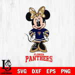 Florida Panthers Minnie Mouse NHL Hockey SVG DXF EPS PNG FILE,NHL File Cut,Disney Digital Download,Instant Download, Silhouette