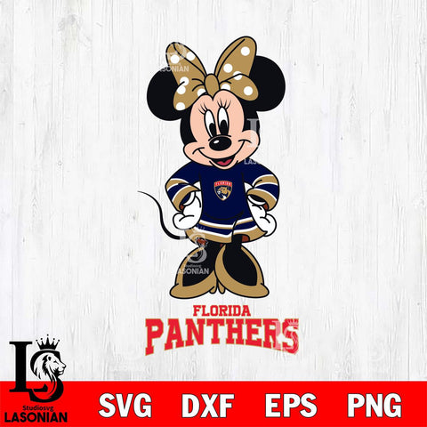 Florida Panthers Minnie Mouse NHL Hockey SVG DXF EPS PNG FILE,NHL File Cut,Disney Digital Download,Instant Download, Silhouette