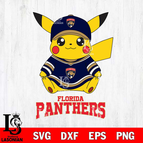 Florida Panthers Pikachu NHL Hockey SVG DXF EPS PNG FILE,NHL File Cut,Disney Digital Download,Instant Download, Silhouette