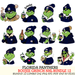 Florida Panthers  Boujee Grinch NHL Bundle 12 SVG Eps Dxf Png File, Digital Download, Instant Download