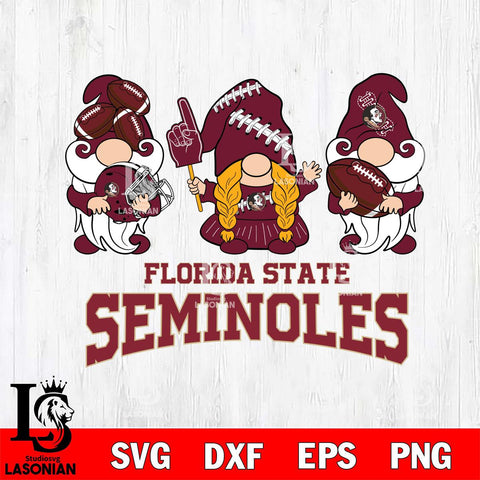 Florida State Seminoles 3 Gnomes Football Svg Eps Dxf Png File, Digital Download, Instant Download