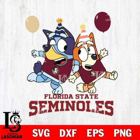 Florida State Seminoles Bluey & Bingo 2 Svg Eps Dxf Png File, NCAA svg, Digital Download, Instant Download