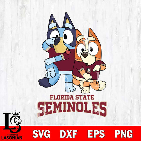 Florida State Seminoles Bluey & Bingo Svg Eps Dxf Png File, NCAA svg, Digital Download, Instant Download