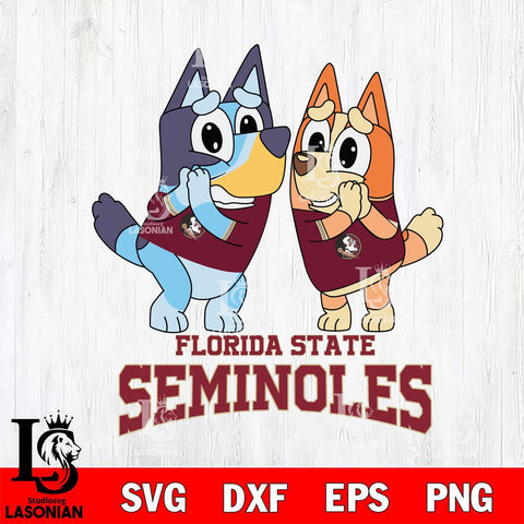 Florida State Seminoles Bluey & Bingo 5 Svg Eps Dxf Png File, NCAA svg, Digital Download, Instant Download