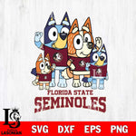 Florida State Seminoles Bluey & Bingo 7 Svg Eps Dxf Png File, NCAA svg, Digital Download, Instant Download