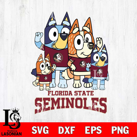 Florida State Seminoles Bluey & Bingo 7 Svg Eps Dxf Png File, NCAA svg, Digital Download, Instant Download