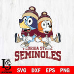 Florida State Seminoles Bluey & Bingo 8 Svg Eps Dxf Png File, NCAA svg, Digital Download, Instant Download