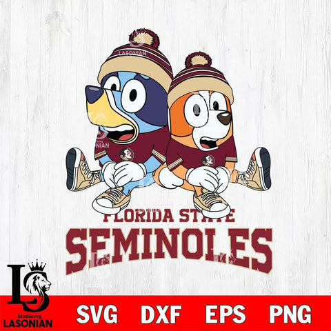 Florida State Seminoles Bluey & Bingo 8 Svg Eps Dxf Png File, NCAA svg, Digital Download, Instant Download