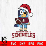 Florida State Seminoles Bluey Christmas Svg Eps Dxf Png File, Digital Download