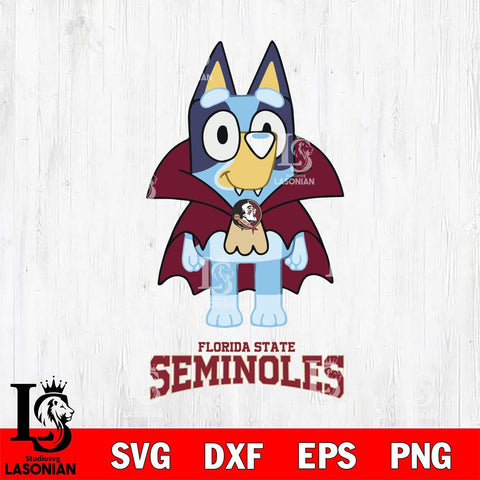 Florida State Seminoles Bluey Dracula Halloween Svg Eps Dxf Png File, Digital Download, Instant Download