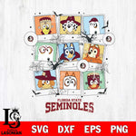 Florida State Seminoles Bluey Halloween Sport Svg Eps Dxf Png File, Digital Download, Instant Download