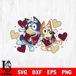 Florida State Seminoles Bluey heart Svg Eps Dxf Png File, Digital Download, Instant Download