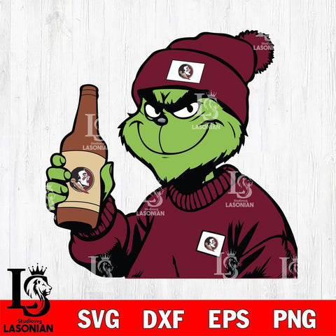 Florida State Seminoles Boujee Grinch 5 Svg Eps Dxf Png File, Digital Download, Instant Download