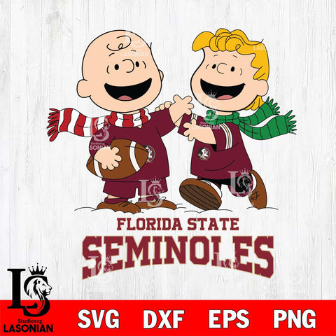 Florida State Seminoles Charlie Brown & Linus Football Cricut,Christmas SVG DXF EPS PNG FILE, NCAA Digital Download,Instant Download, Silhouette