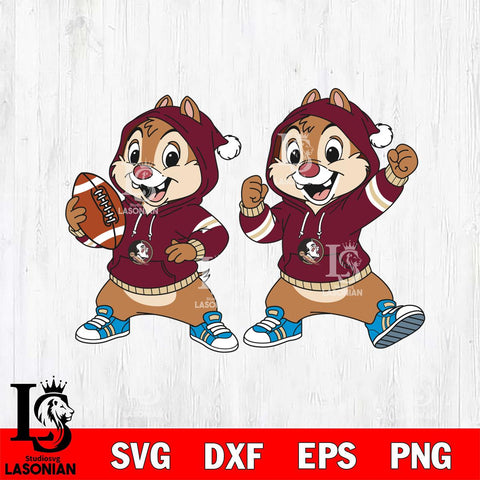 Florida State Seminoles Chip và Dale Football File Cut, NCAA SVG DXF EPS PNG FILE, Digital Download , Criucut , Silhouette