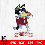 Florida State Seminoles Christmas Bluey Bandit Heeler Cut Files,Bluey Cricut,Christmas Svg , Bluey svg , Digital Download, dxf eps png pdf file