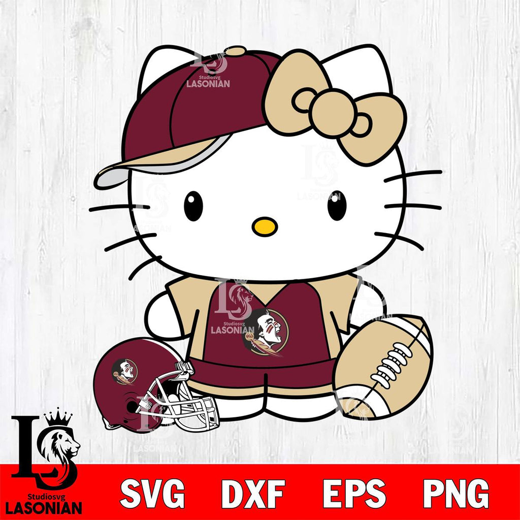 Florida State Seminoles Cute Hello Kitty Football 4 – lasoniansvg