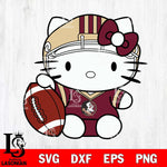 Florida State Seminoles Cute Hello Kitty Football 5 Svg Eps Dxf Png File, NCAA svg, Digital Download, Instant Download