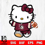 Florida State Seminoles Cute Hello Kitty Football 7 Svg Eps Dxf Png File, NCAA svg, Digital Download, Instant Download