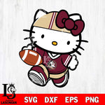 Florida State Seminoles Cute Hello Kitty Football 9 Svg Eps Dxf Png File, NCAA svg, Digital Download, Instant Download