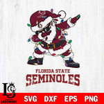 Florida State Seminoles Dabbing Santa Claus Ugly Christmas Svg dxf eps png pdf file,NCAA svg,Digital Download,Cricut file