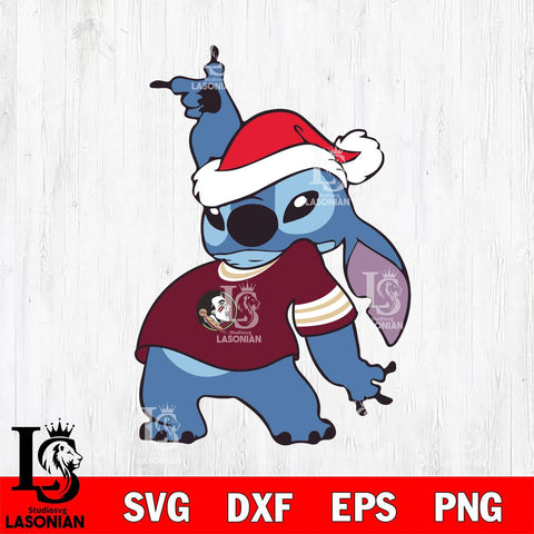 Florida State Seminoles Disney Lilo & Stitch Christmas Svg Eps Dxf Png File, Digital Download, Instant Download