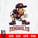 Florida State Seminoles Donal Duck Disney, Svg Eps Dxf Png File, Digital Download