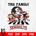 Florida State Seminoles Family Bluey Christmas Svg Eps Dxf Png File, Digital Download